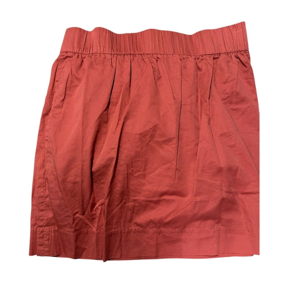 J. Crew Women's Poplin‎ Sylvie Skirt Size 4 Pull On Stretch Waistband Pockets